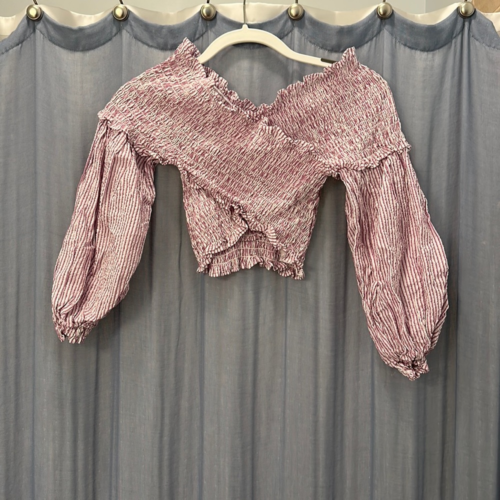 Seersucker crop top